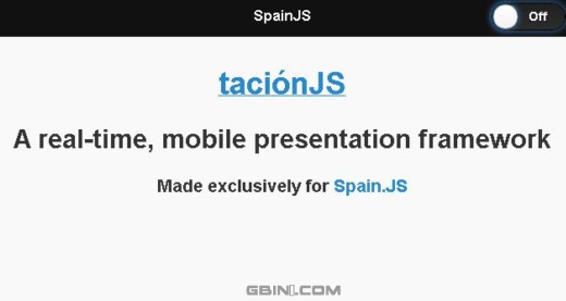一个基于jQuery Mobile的实时演讲javascript类库 - taciónJS