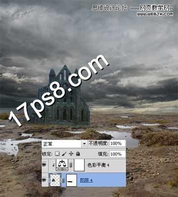 Photoshop合成沼泽城堡和城堡外的祭祀-网页教学网