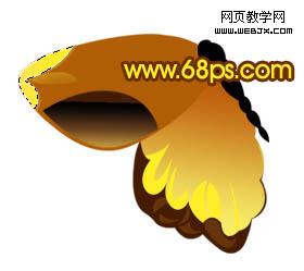 Photoshop鼠绘一只精美的金黄蝴蝶