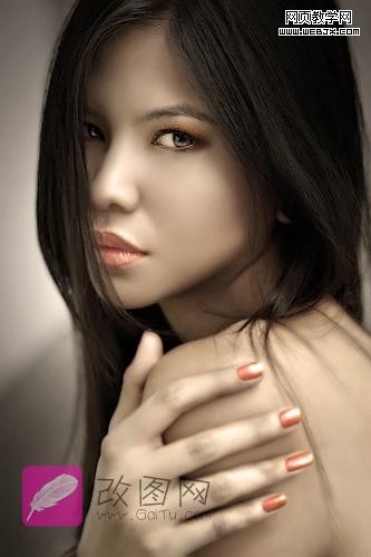 Photoshop教程:漂亮质感肤色的魅惑女人妆_爱易学习网