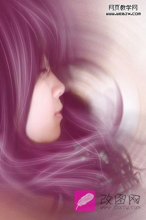Photoshop图片教程:柔和的紫红色调照片_爱易学习网