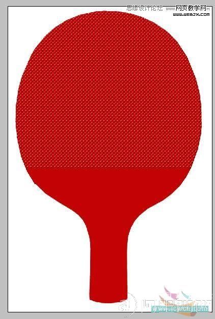 Photoshop鼠绘逼真的质感的乒乓球拍_爱易学习网